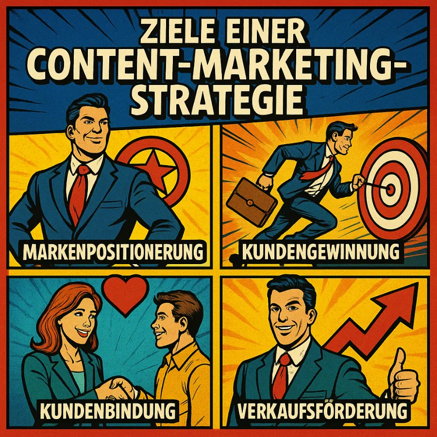 Ziele Content-Marketing Strategie - ganzVORNE München Online Marketing