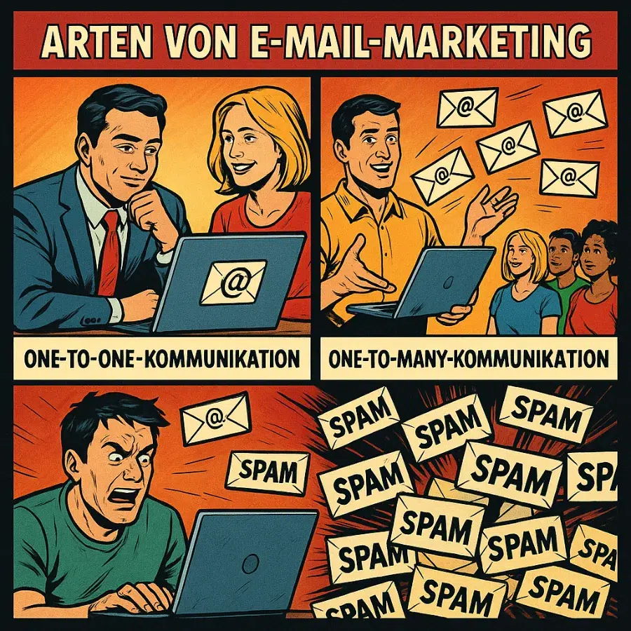 Arten von E-Mail Marketing für Unternehmen ganzVORNE München